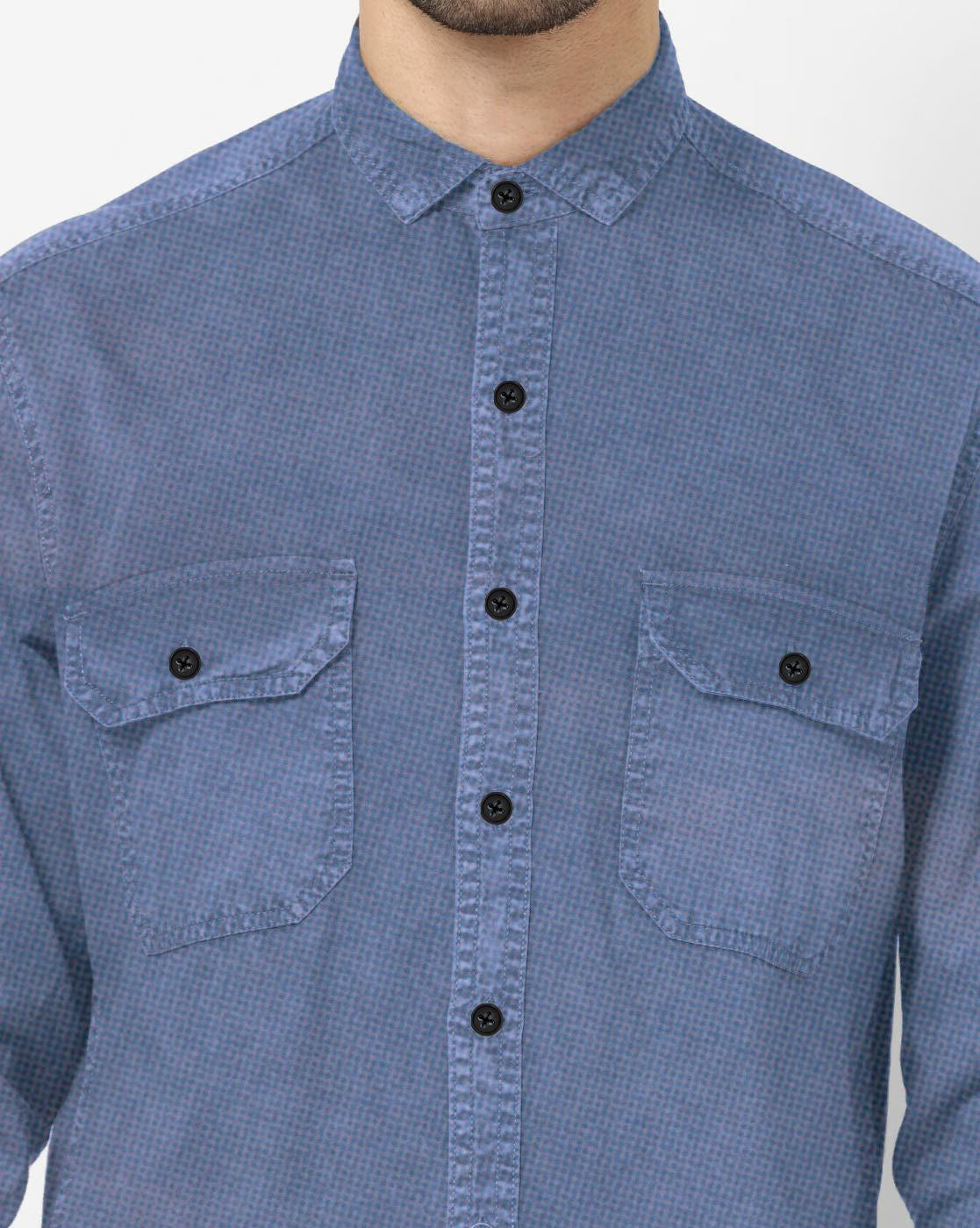 Men's Denim Cotton Sustainable Casual Denim Shirt