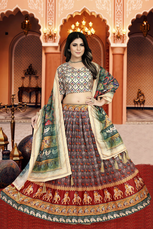 Attractive Fancy Lehenga Choli With Latest Dupatta For Women