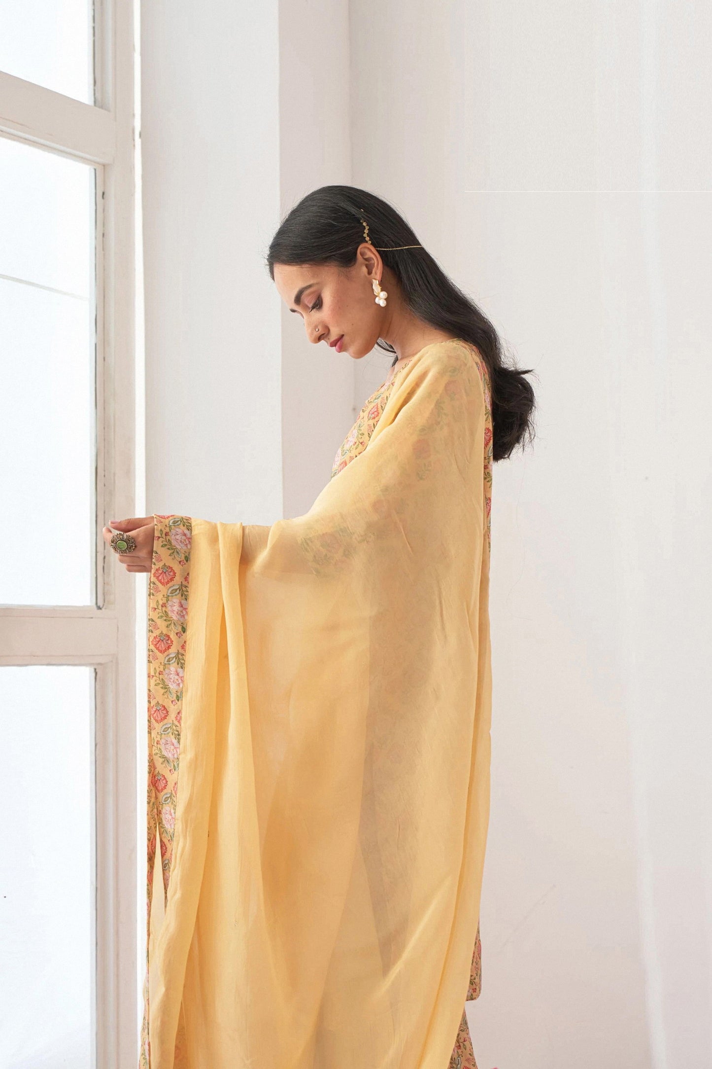 Yellow Masleen Designer Salwar Suit For Women