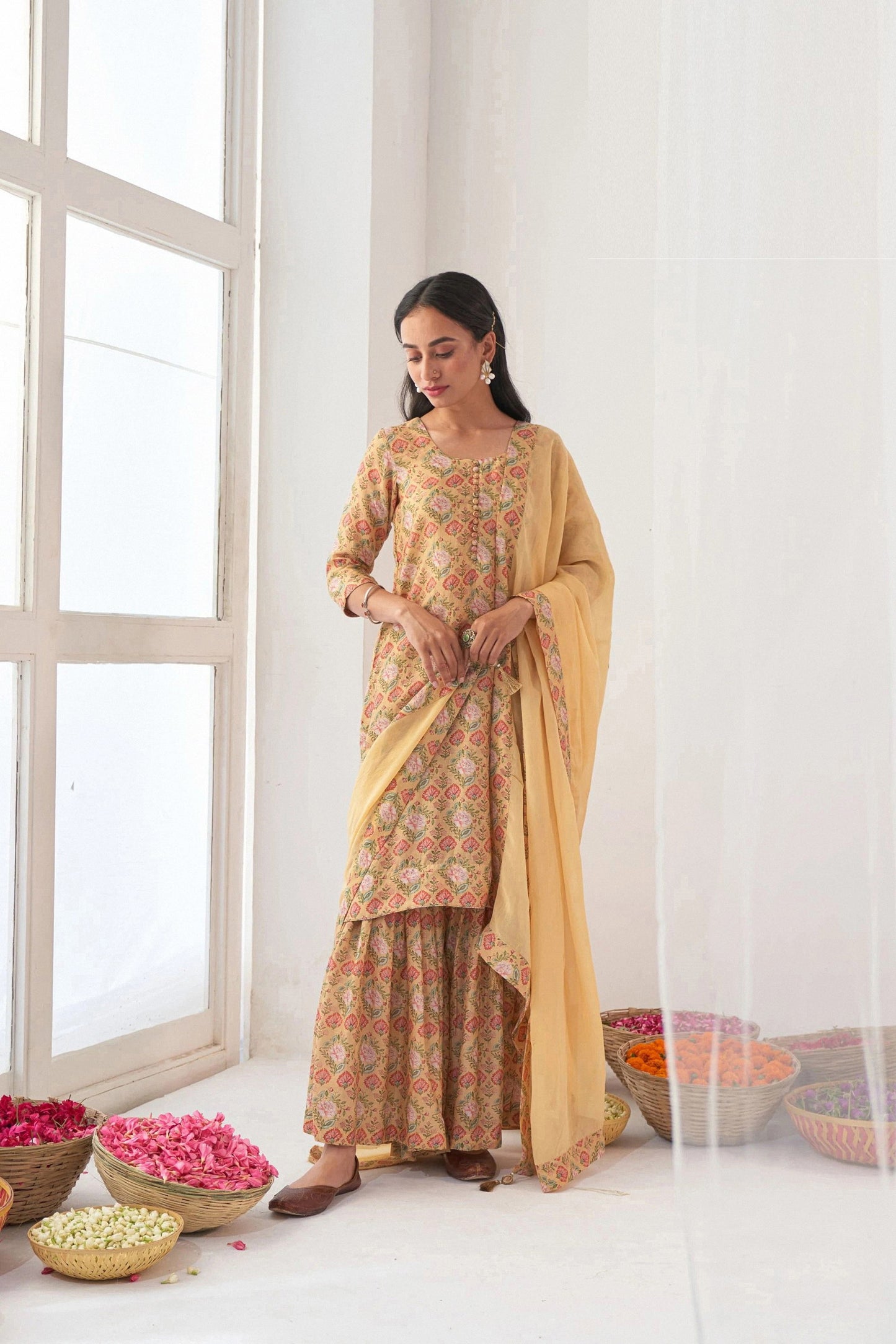 Yellow Masleen Designer Salwar Suit For Women