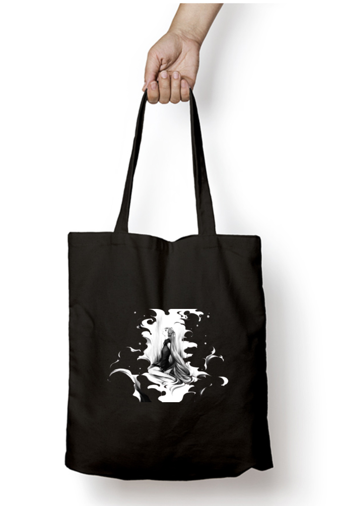 Unisex Tote Bag Zipper Black