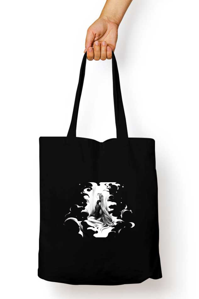 Unisex Tote Bag Zipper Black