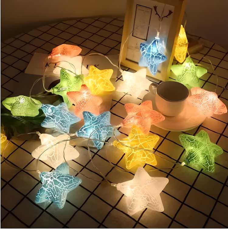 Multicolor Crack Star String light